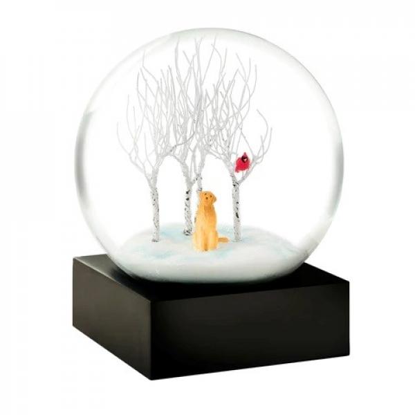 CoolSnowGlobes Schneekugel Lab in Woods, schick, schoen, Labrador, Hund