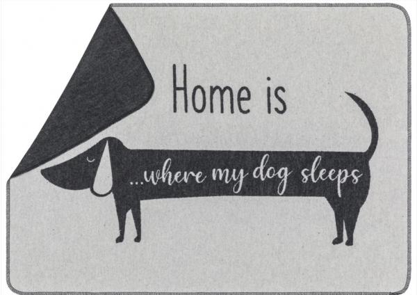 David Fussenegger Haustierdecke Dackel home is where my dog sleeps filz 70x90 David Fussenegger Haustierdecke Dackel home is where my dog sleeps filz 70x90
