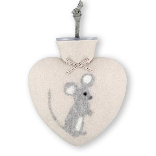 Dorothee Lehnen Herzwärmflasche Mausmotiv, peyote