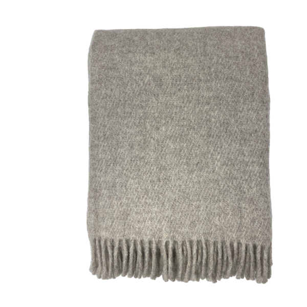 D&T Wolldecke Basic Light Grey