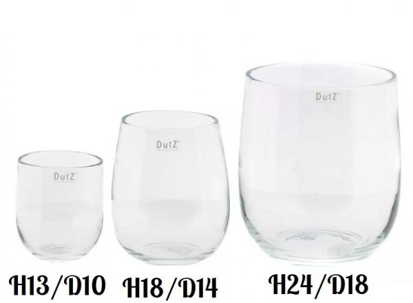 DutZ Vase Barrel Clear