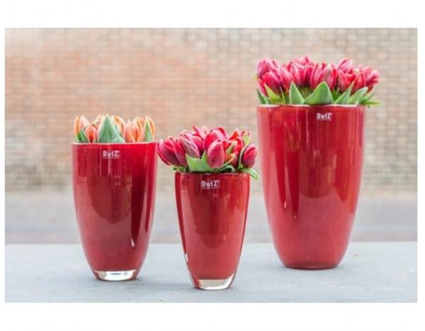 DutZ Flowervase Red H 21 / D 13