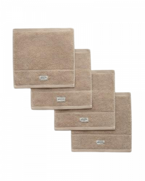 Gant Home Premium Handtuch 30x30 Silver Sand 4er Pack