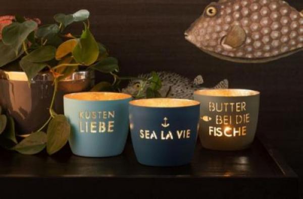 Gift Company Madras Windlicht M, Namaste weiß/gold Gift Company Madras Windlicht M, Namaste weiß/gold