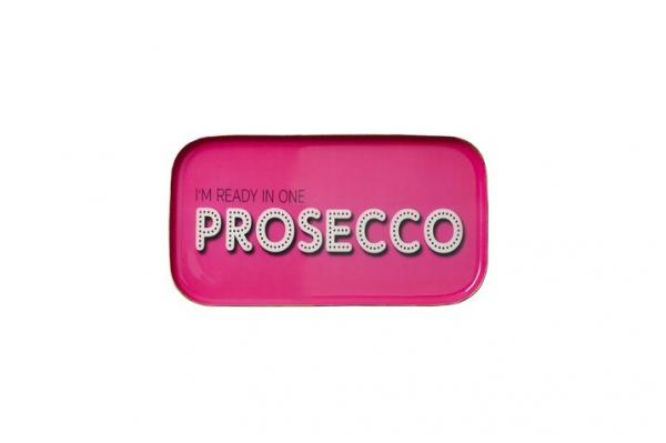 Gift Company Love Trays Dekotablett, Iam ready in one Prosecco