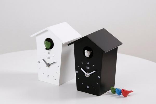 KOOKOO BirdHouse mini, kleine Kuckucksuhr weiß