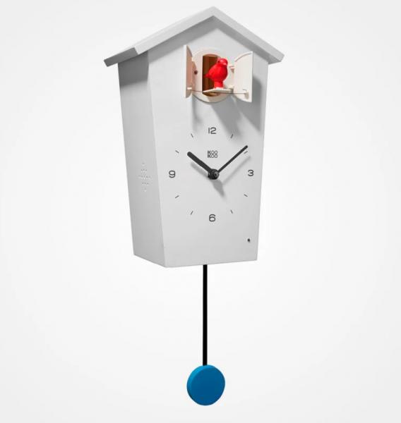 KOOKOO BirdHouse moderne Kuckucksuhr weiß