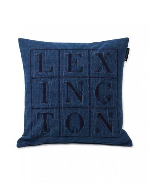 Lexington Kissenbezug Denim Logo Cotton, wunderschoen, Denim