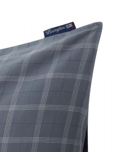 Lexington Kissenbezug Dove/Gray/White Checked Lyocell/Cotton Pin Point