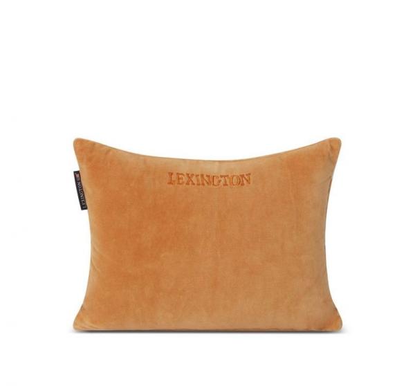 Lexington Kissenbezug Striped Organic Cotton Velvet Mustard Beige