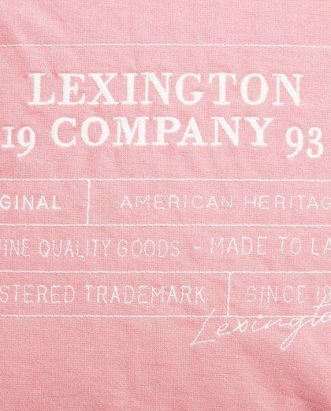 Lexington The Logo Organic Cotton Twill Kissenbezug Pink White