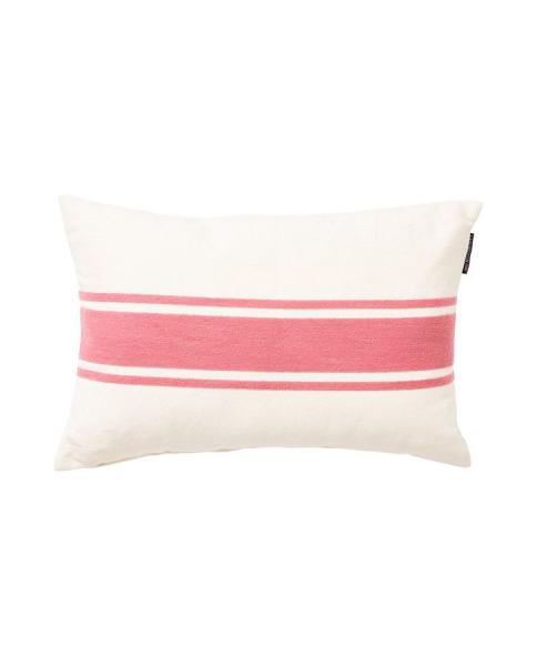 Lexington Embroidery Striped Linen/Cotton Kissenhülle 60x40