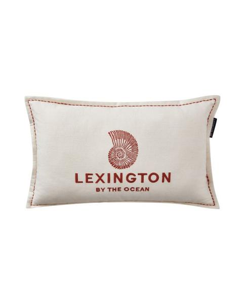 Lexington Kissenbezug Logo Embroidered White Coconut, fein