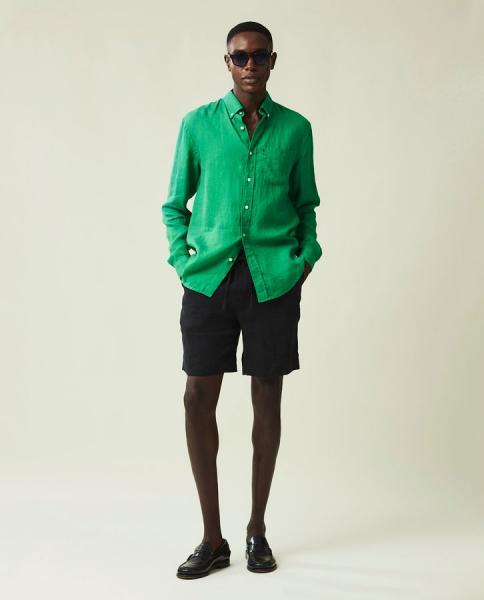 Lexington Casual Linen Shirt Green L
