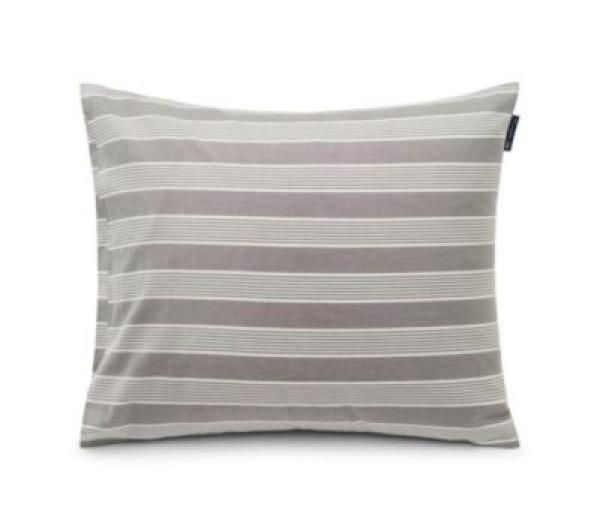 Lexington Kopfkissenbezug Gray/White Striped Lyocell/Cotton