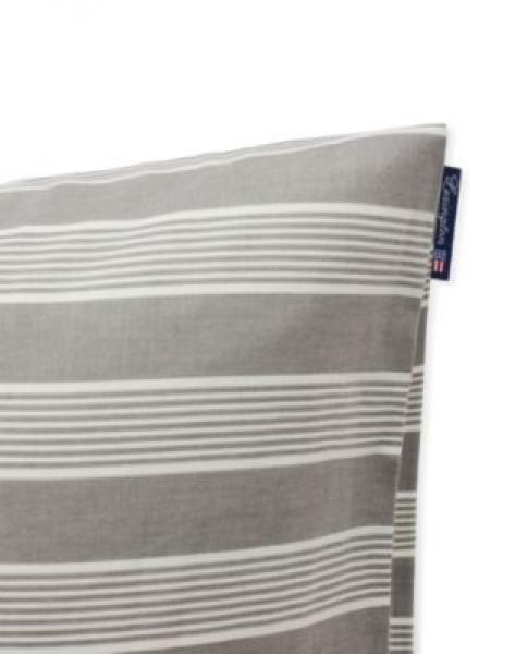Lexington Kopfkissenbezug Gray/White Striped Lyocell/Cotton