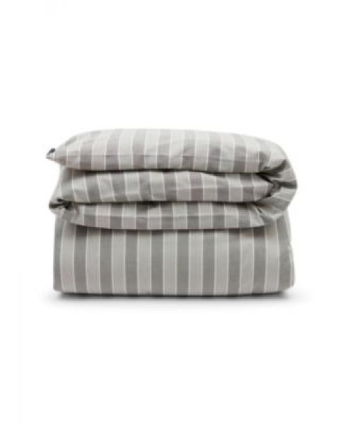 Lexington Bettdeckenbezug Gray/White Striped Lyocell/Cotton, kuschelig, weich