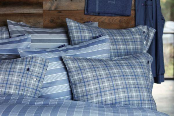 Lexington Kopfkissenbezug Blue/Off White Striped Lyocell/Cotton, Mood, Schlafzimmer