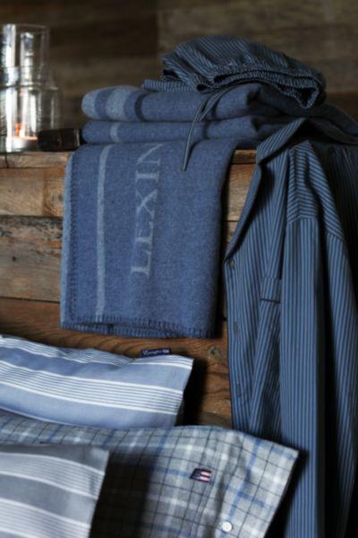Lexington Kopfkissenbezug Gray/White Striped Lyocell/Cotton, Mood, kuschelig