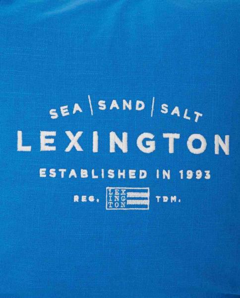 Lexington Kissenbezug Sea Sand Salt Logo Embroidered Cotton, Logo 