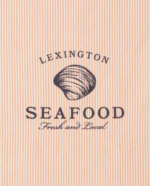 Lexington Küchentuch Seafood Striped & Printed Beige, Close up