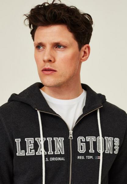 Lexington Michael Hoodie Dark Gray Melange, Mood, Model, stylisch