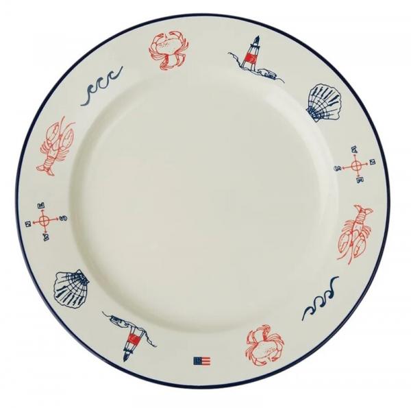 Lexington Earthenware Serving Plate Blue Sea