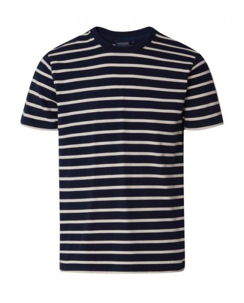 Lexington Ricky Striped Tee Dark Blue Beige Stripe, schick, Streifen