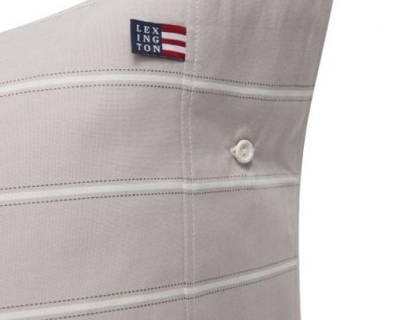 Lexington Kopfkissenbezug Gray Striped White, Logo, Print