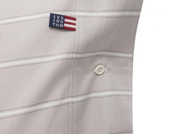 Lexington Kopfkissenbezug Gray Striped White, Close up