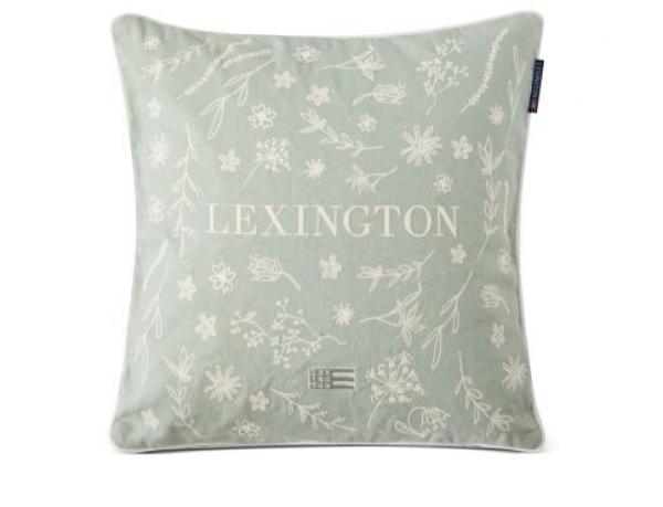 Lexington Kissenbezug Logo Flower Embroidered Linen/Cotton, hell, freundlich