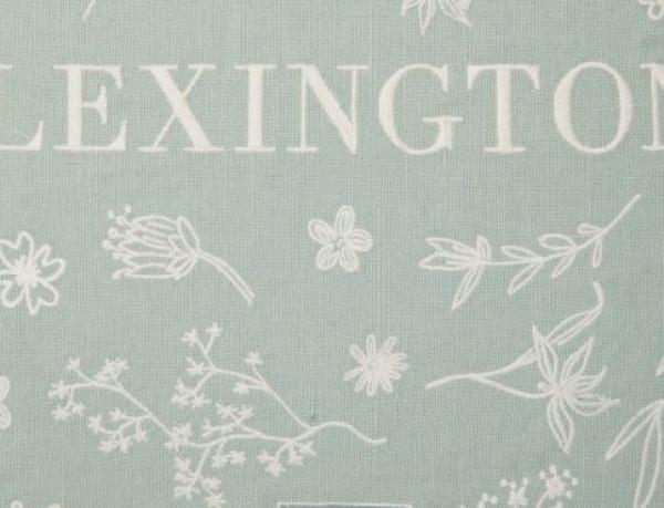 Lexington Kissenbezug Logo Flower Embroidered Linen/Cotton, Logo, Druck