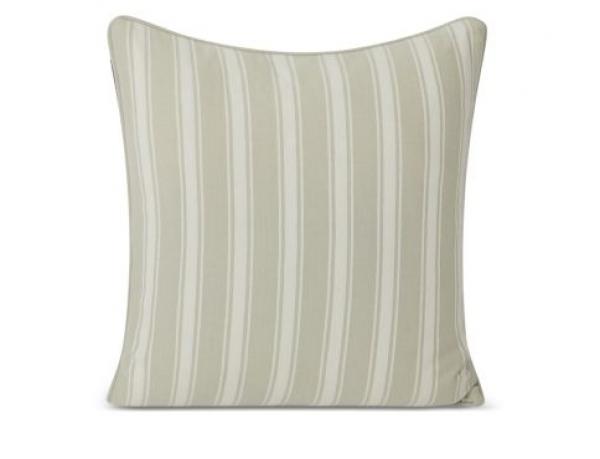 Lexington Kissenbezug All Over Striped Organic Cotton Twill Gray-Green, modern, Trend