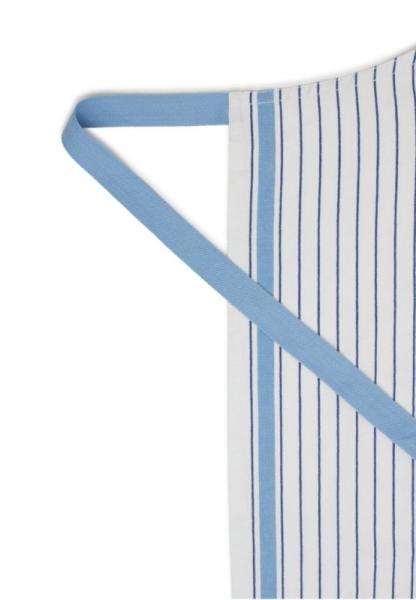 Lexington White/Blue Striped Linen/Cotton Schürze, Schleife, perfekt