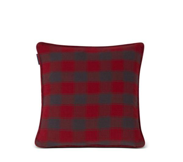 Lexington Kissenhülle Checked Organic Cotton Flannel Red/Dark Gray, Rueckseite, schoen Lexington Kissenhülle Checked Organic Cotton Flannel Red/Dark Gray, Rueckseite, schoen