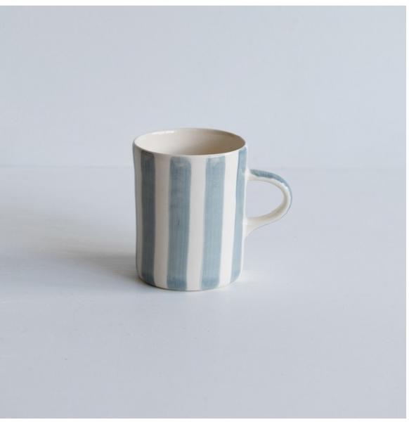 Musango Demi Mug Candy Stripe Dove Grey