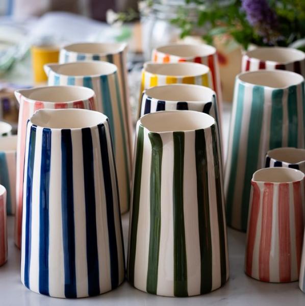 Musango Large Jug Candy Stripe Mint