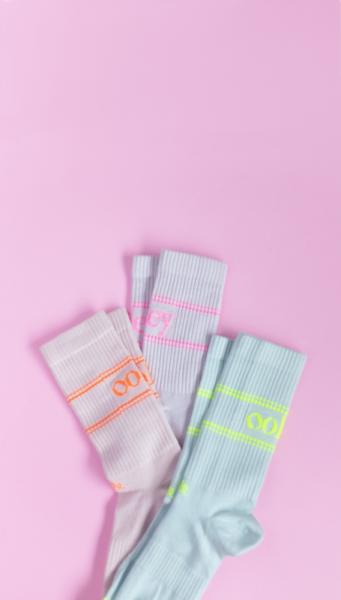 ooley Socken Pastel Neon Pink ooley Socken Pastel Neon Pink