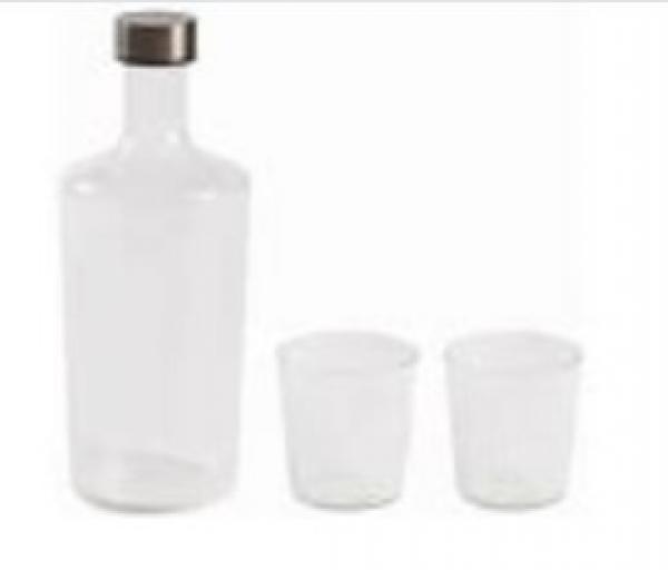 Paveau Glasflasche Trinkglas white Heaven Geschenkset