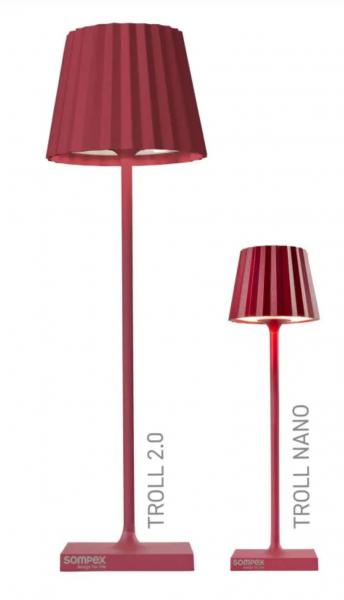 sompex LED Gartentischleuchte Troll Nano Rot