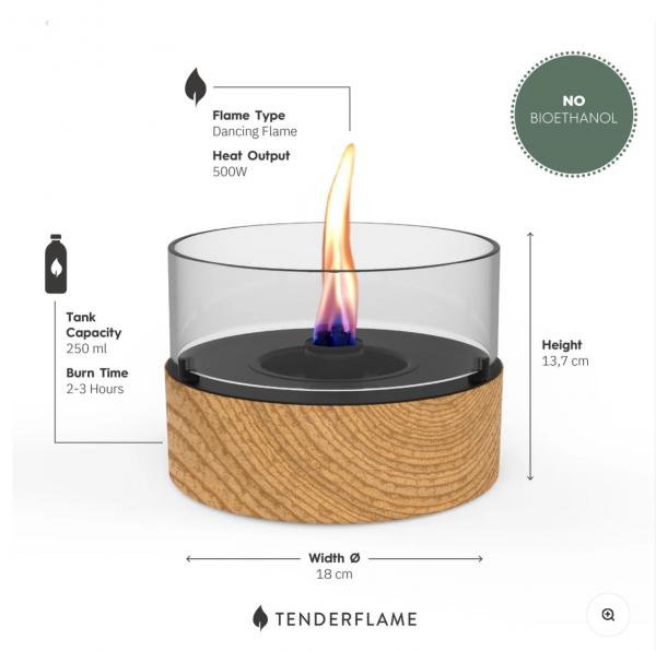 Tenderflame Café 18 Natural Oak