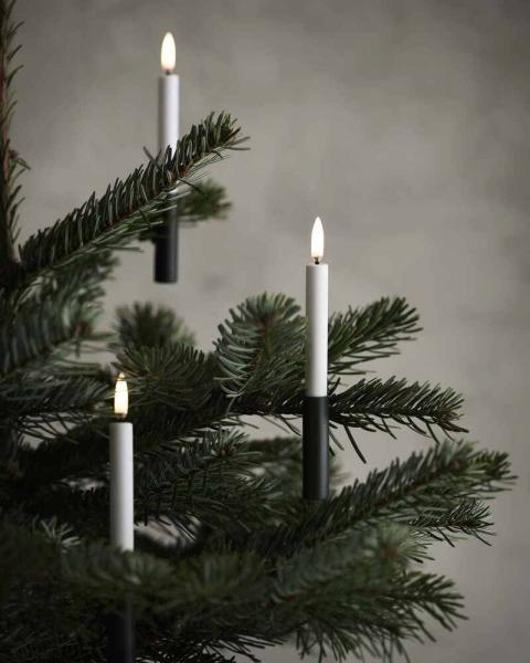 Uyuni LED Taper Kerzen White 2er, Weihnachten, Gemuetlich