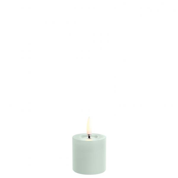 Uyuni LED melted pillar candle Dusty Green