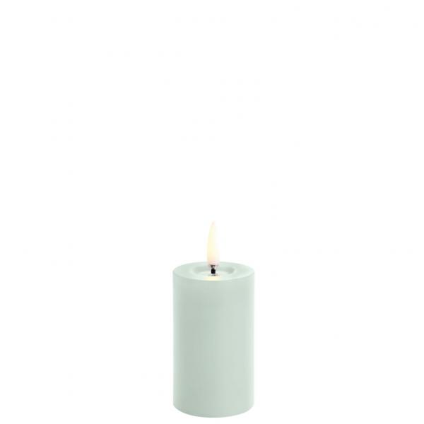 Uyuni LED melted pillar candle Dusty Green