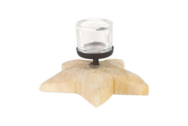 WMG Holz Windlicht Stern natur, Sern, schoen