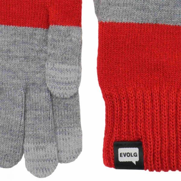 Evolg Handschuhe 2tone Red Gray, schick, Close up, modern