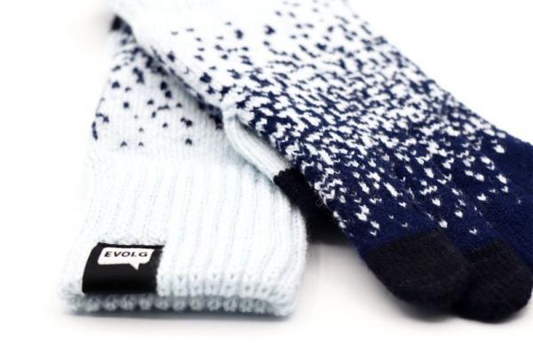 Evolg Handschuhe Scrub Navy Pale Blue, Navy, Close up, Logo
