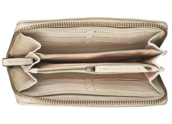 Bull & Hunt Large Zip Wallet Stone, modern, groß