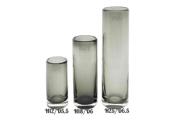 DutZ Zylinder Klein Grau , Glas, modern, Groeßen DutZ Zylinder Klein Grau , Glas, modern, Groeßen