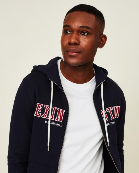 Lexington Michael Hoodie Dark Blue, Mood, Model, modern, cool